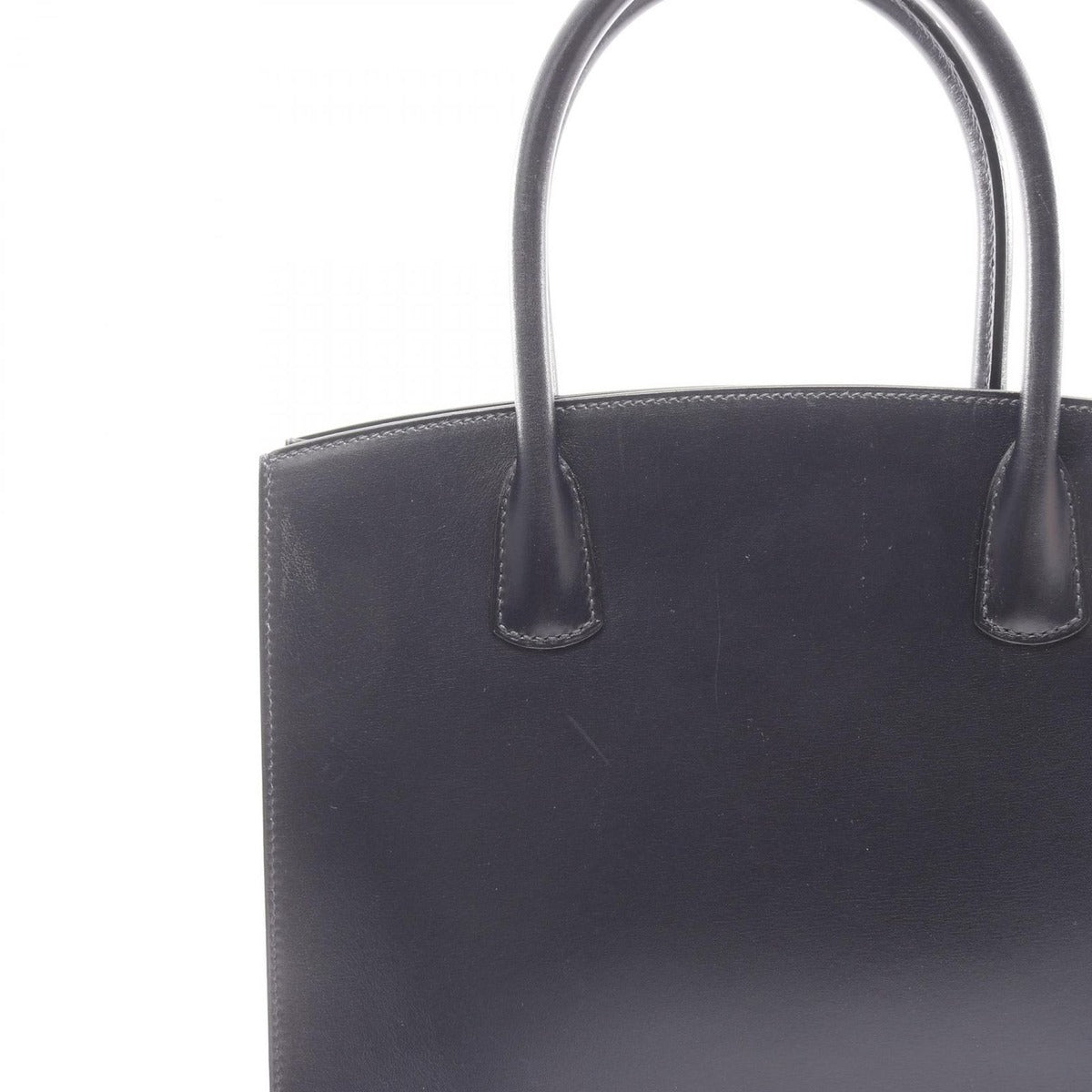 Hermes Handbag White Bath Up Blue Indigo — view 7