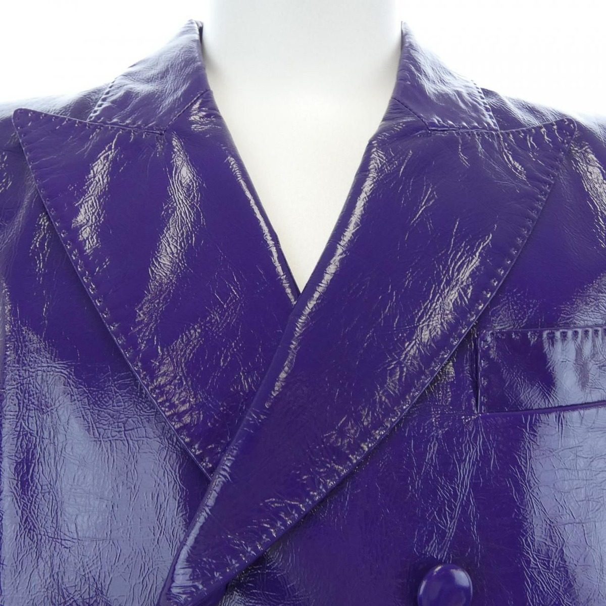 Gucci Leather Jacket Purple — view 6