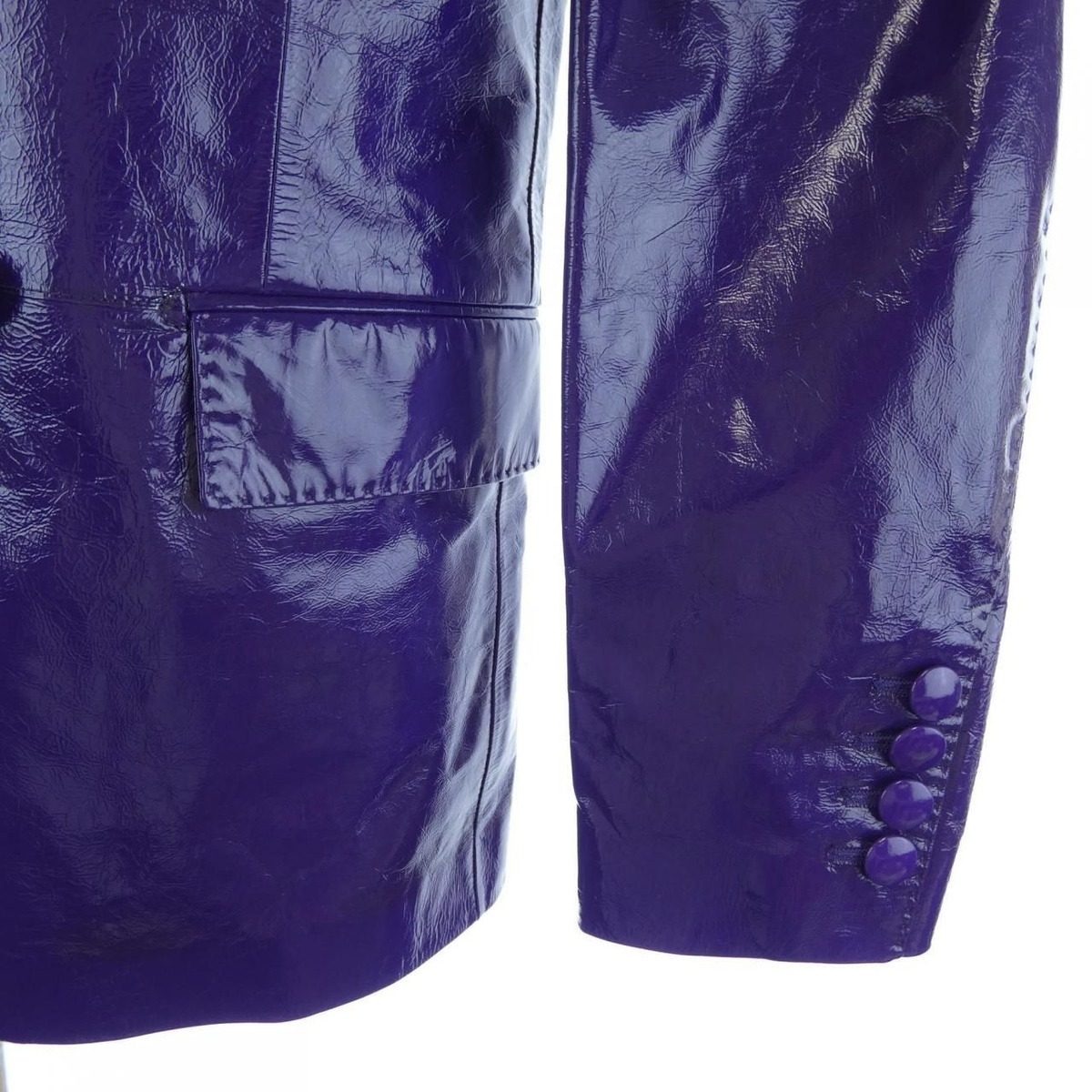Gucci Leather Jacket Purple — view 7