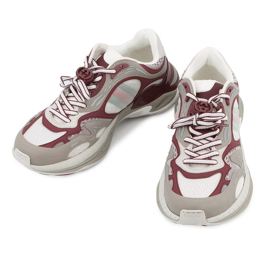 Gucci Sneakers 2.0 Mesh Leather Interlocking GG 1 2 Wine Red