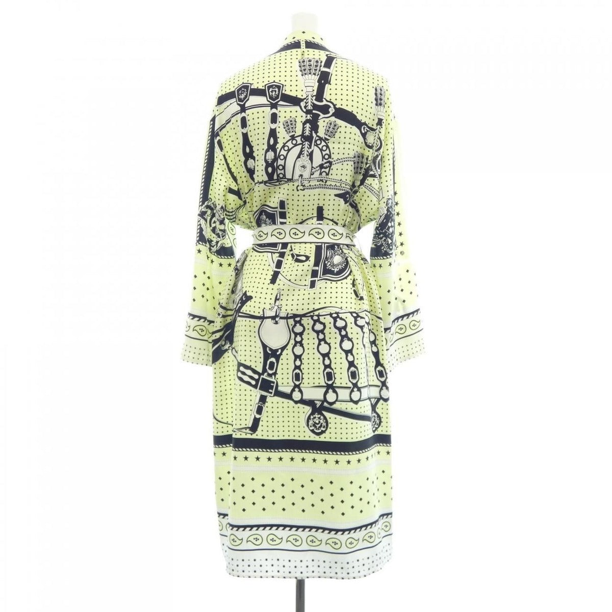 Hermes Harnais de Cour Twill Rene Dress Yellow — view 2