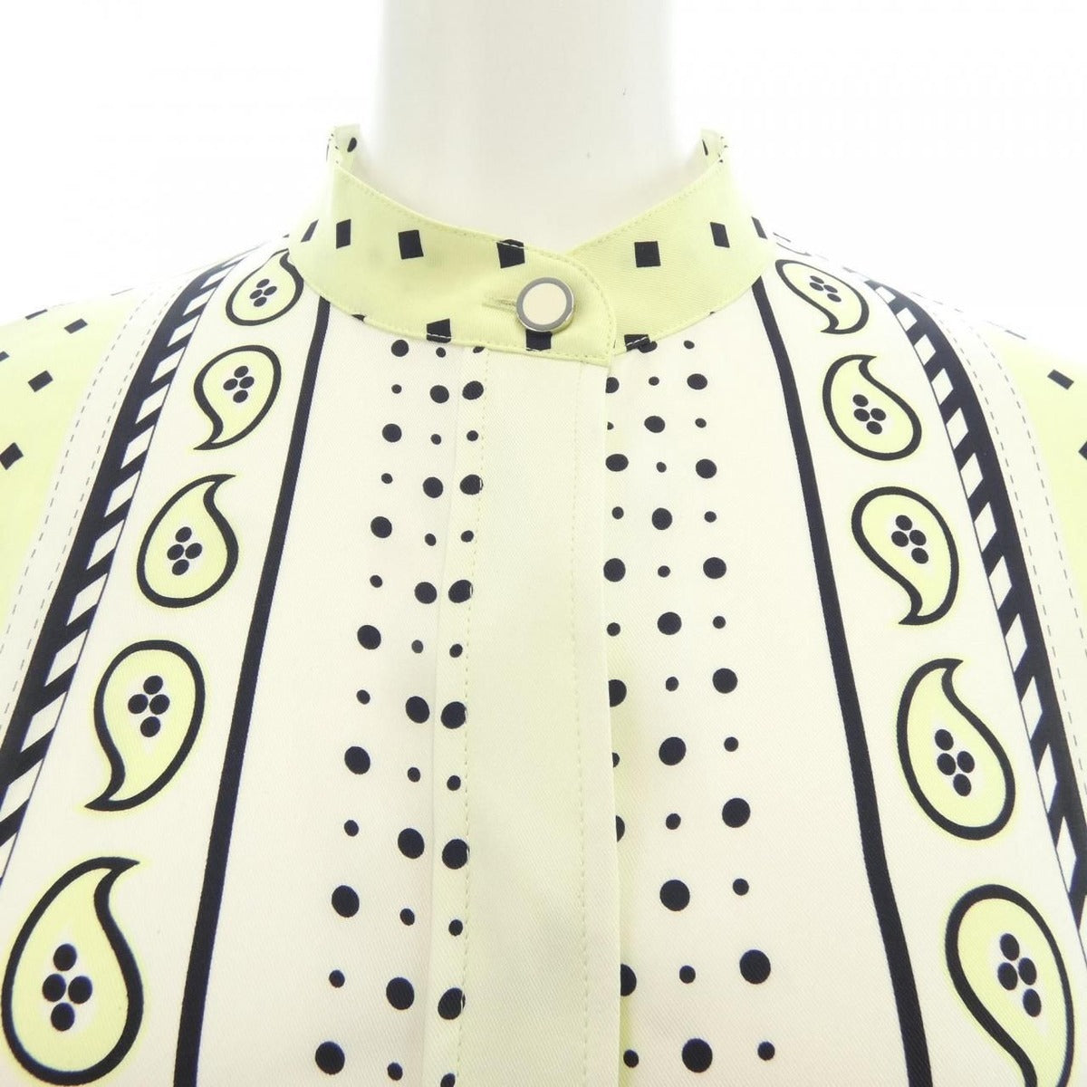 Hermes Harnais de Cour Twill Rene Dress Yellow — view 5