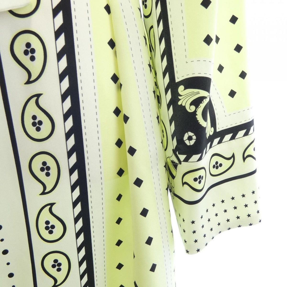 Hermes Harnais de Cour Twill Rene Dress Yellow — view 6