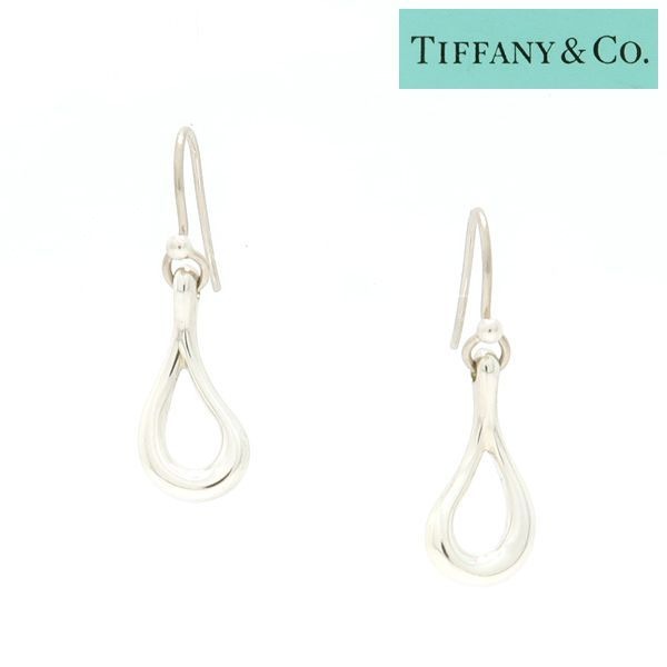 Tiffany & Co Open Teardrop Earrings 925 Silver Peretti Box T