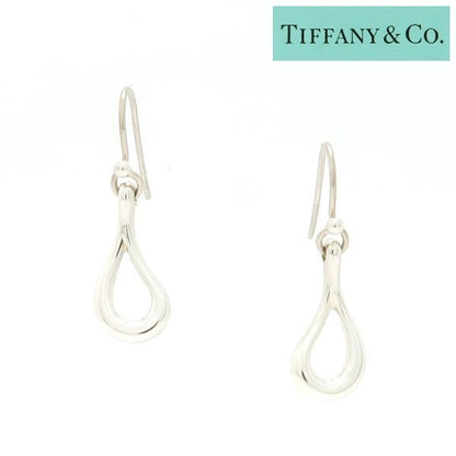 Tiffany & Co Open Teardrop Earrings 925 Silver Peretti Box T