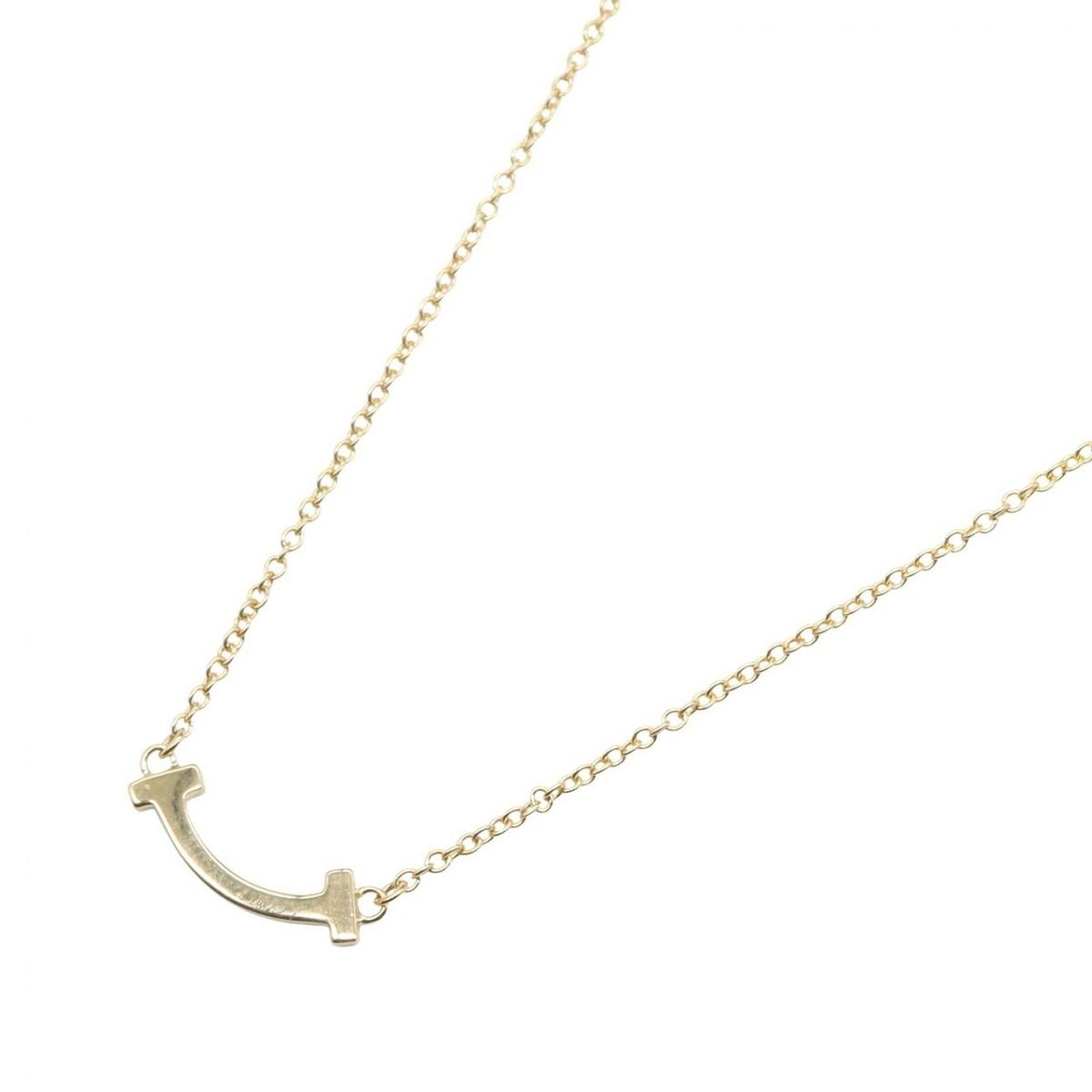 Tiffany & Co Necklace T Smile Mini 41 45.5 cm 18k