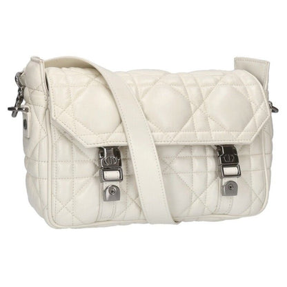 Christian Diorcamp Cannage Leather Shoulder Bag Women's