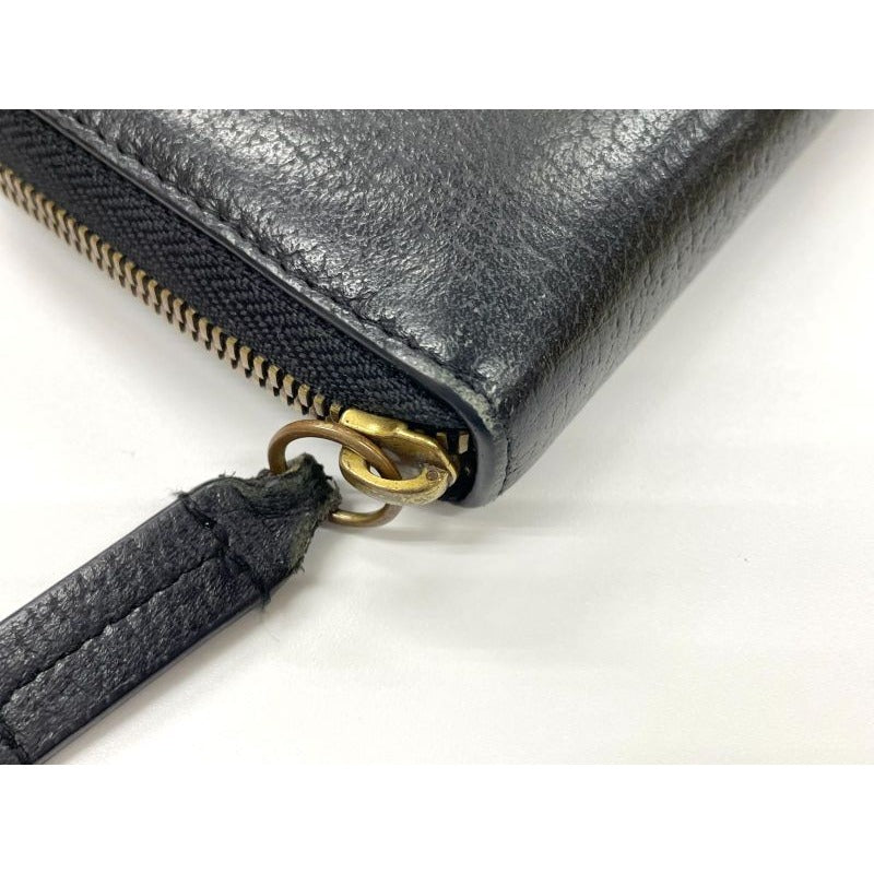 Gucci Animalier Bee Leather Zip Around Wallet Round Zipper Long — view 11