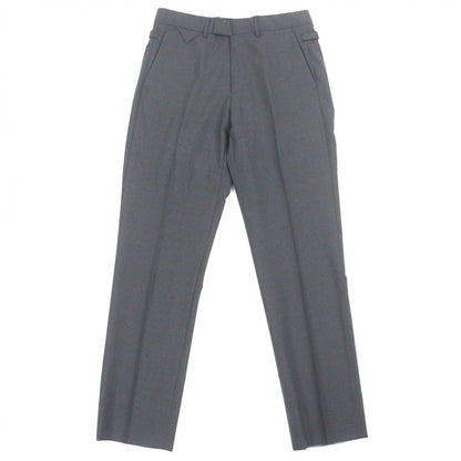 Louis Vuitton Gaston Wool Cotton LV Embroidery Pants Slacks Gray