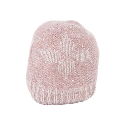 Louis Vuitton Tag Monogram Glitter Beanie Mohair Hat Knit Cap Pink — view 2