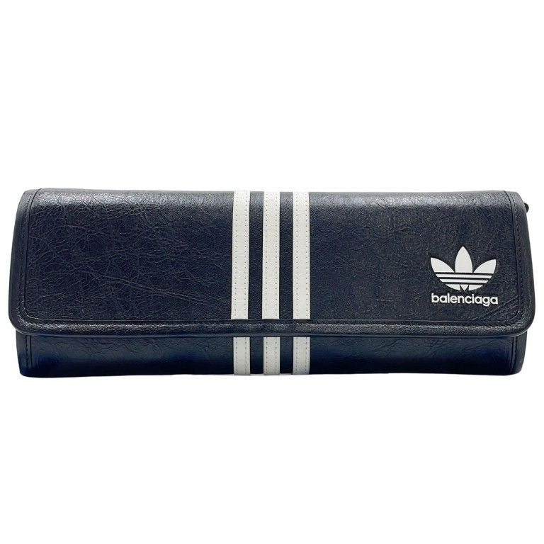 Balenciaga Wallet Strap Black White Leather Adidas