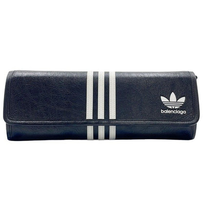 Balenciaga Wallet Strap Black White Leather Adidas