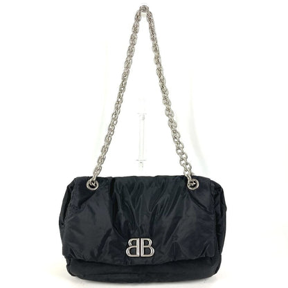 Balenciaga Shoulder Bag Monaco S Nylon Black