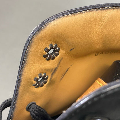 Louis Vuitton LV Logo Lace Up Boots Shoes 7 Black Leather — view 12