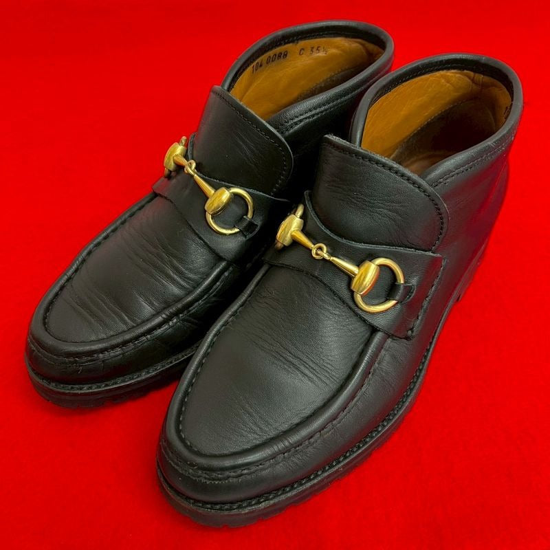 Gucci Horsebit Hardware Leather Short Boots Shoes 35 1 2 Size