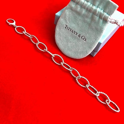 Tiffany & Co Twisted Circle Bracelet Silver 925 Chain