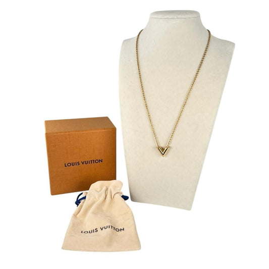 Louis Vuitton Collier Essential Lou Necklace Gold