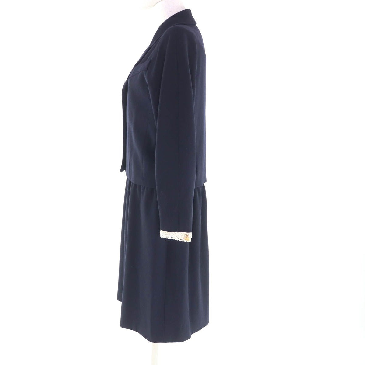 Chanel Vintage Wool 100% Coco Button Jacket Dress 2 Piece — view 2