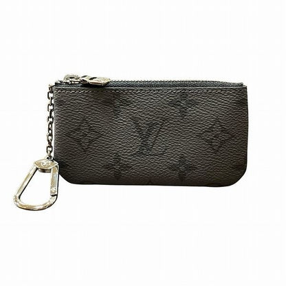 Louis Vuitton Monogram Eclipse Pochette Cles Coin Case Gray Black