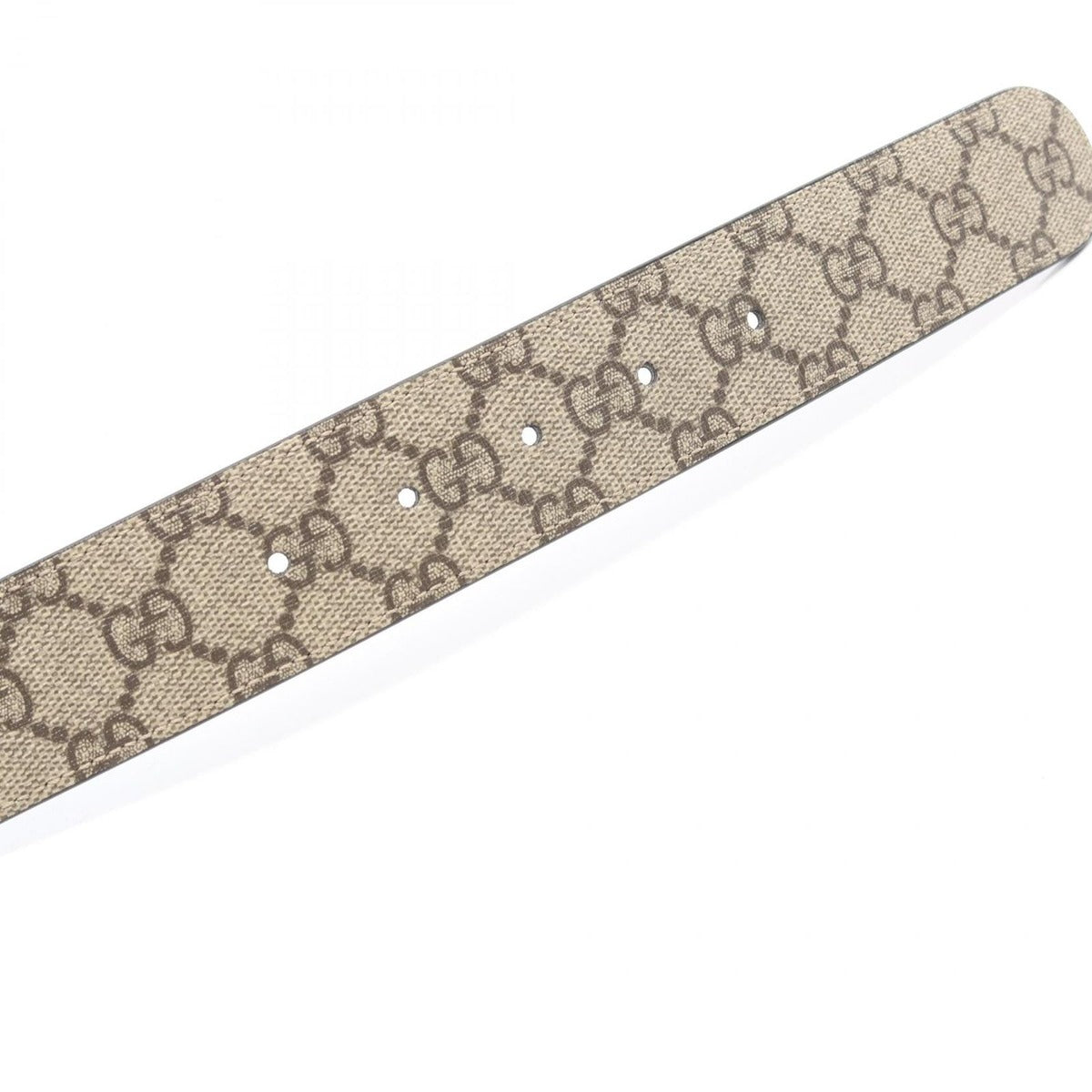 Gucci Belt Double GG Supreme Beige Black Leather — view 3