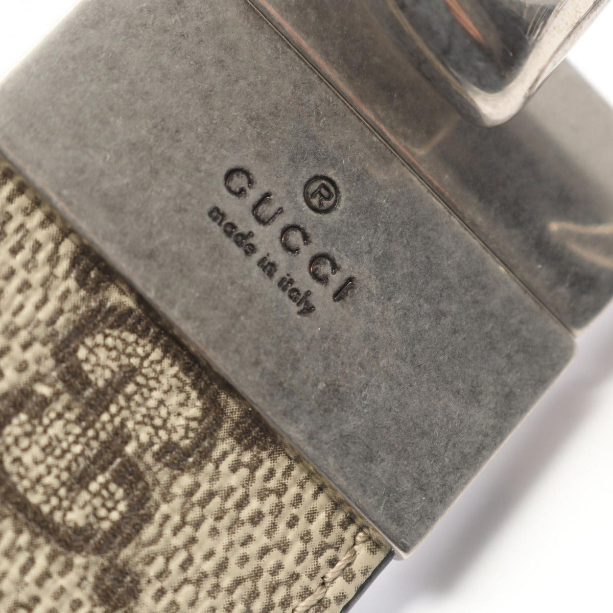 Gucci Belt Double GG Supreme Beige Black Leather — view 4