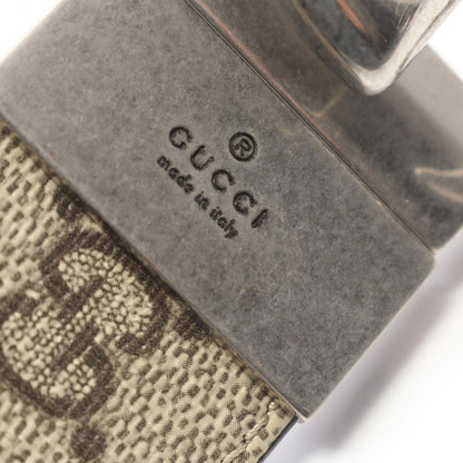 Gucci Belt Double GG Supreme Beige Black Leather — view 4