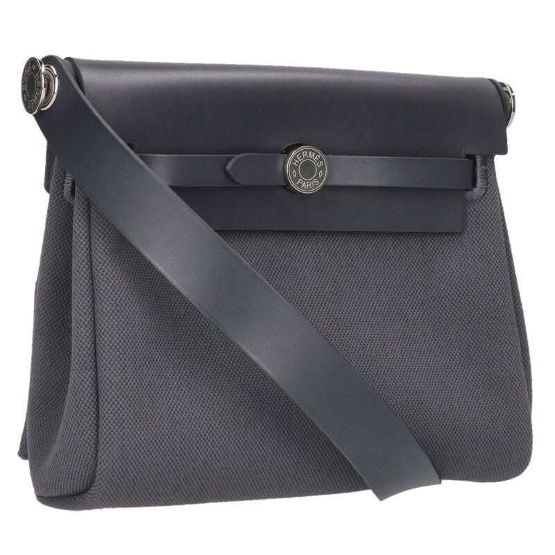 Hermes Herbag Her Bag Zip 20 Mini K Stamp Ardoise Svhardware Toile Military