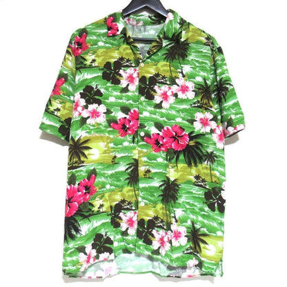 Gucci Hibiscus Pattern Back Print Short Sleeve Open Collar Shirt Aloha 46 170