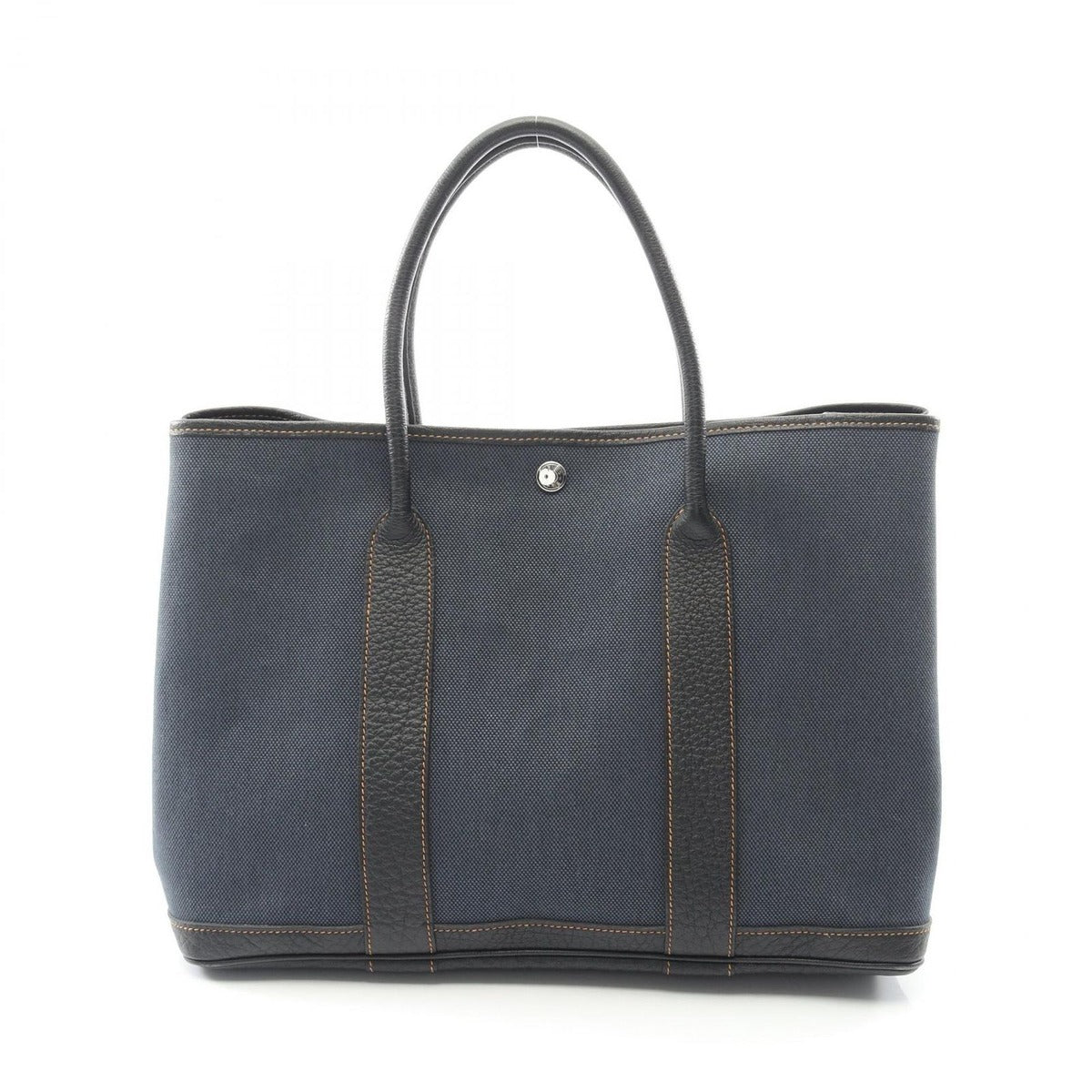 Hermes Tote Garden Party PM Denim Fonce Black Canvas Navy