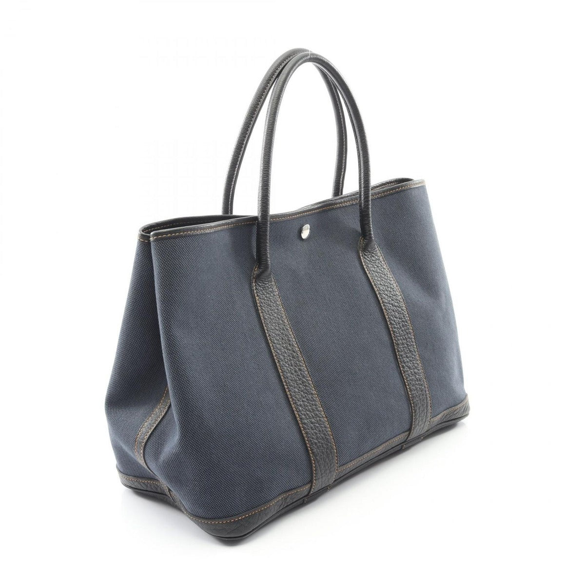 Hermes Tote Garden Party PM Denim Fonce Black Canvas Navy — view 2