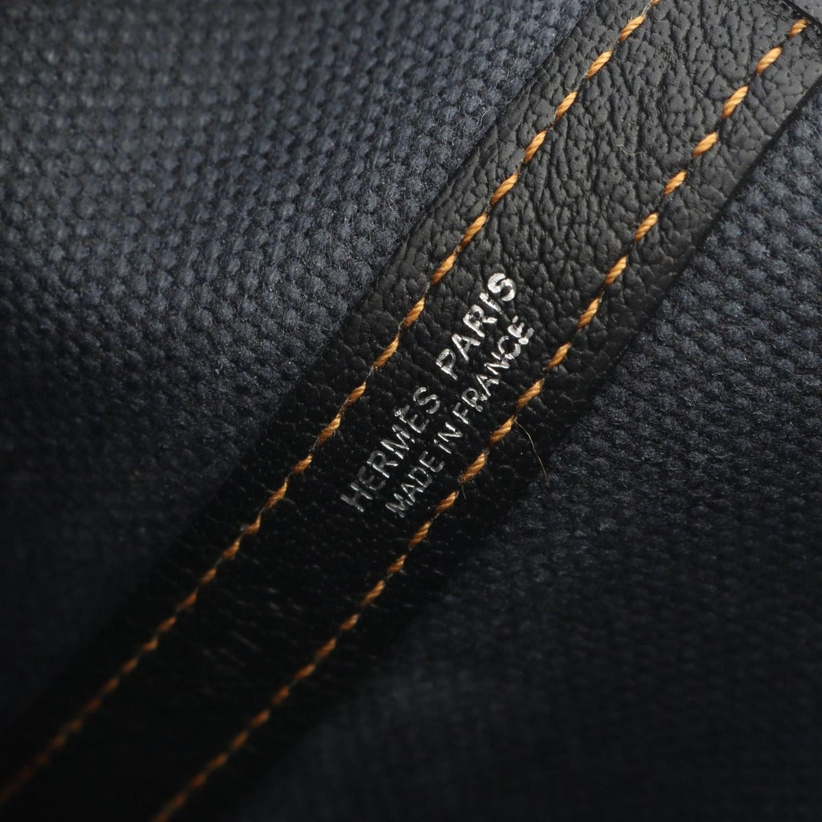 Hermes Tote Garden Party PM Denim Fonce Black Canvas Navy — view 4