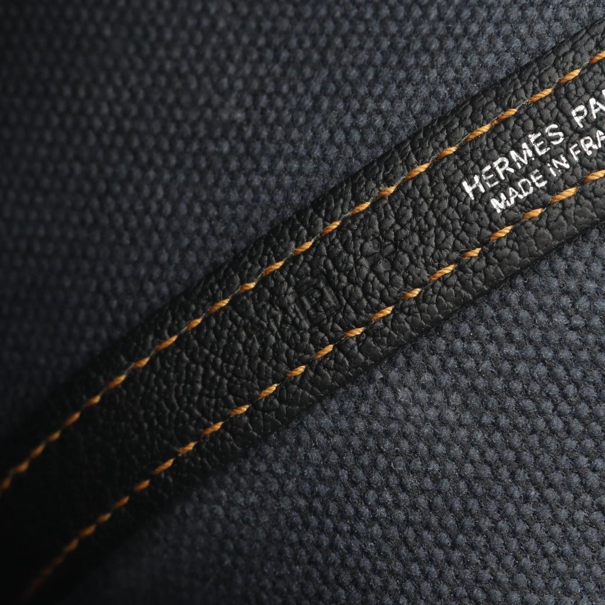 Hermes Tote Garden Party PM Denim Fonce Black Canvas Navy — view 5