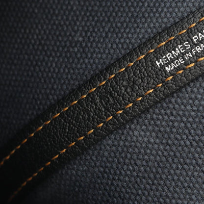 Hermes Tote Garden Party PM Denim Fonce Black Canvas Navy — view 5