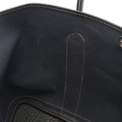 Hermes Tote Garden Party PM Denim Fonce Black Canvas Navy — view 6