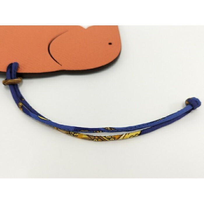 Hermes Charm Petite Ash Elephant Leather Orange Khaki — view 3