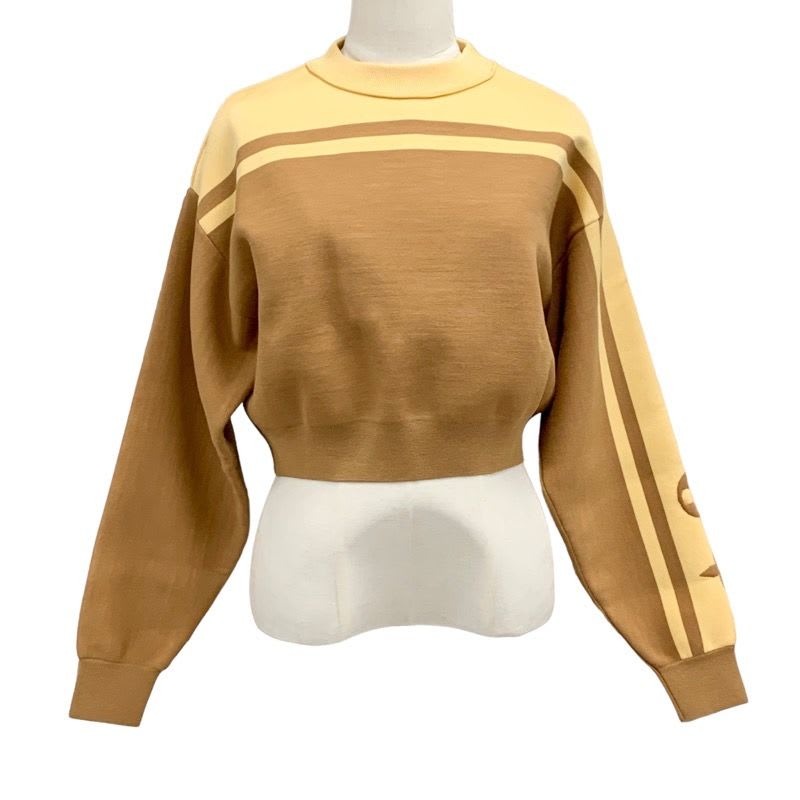 Louis Vuitton Top Knit Monogram Long Sleeve Brown