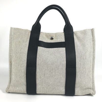 Hermes Handbag Sac Arne MM Toile Ash Black