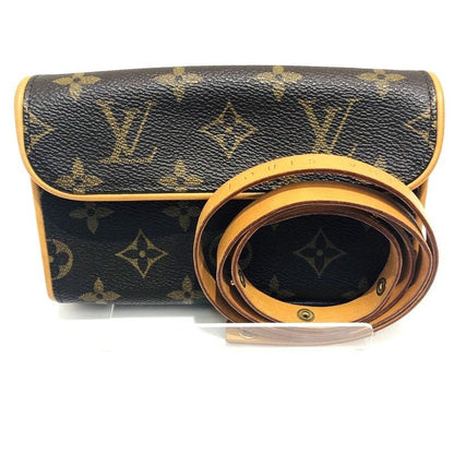 Louis Vuitton Pochette Florentine Monogram Waist Bag Brown Leather