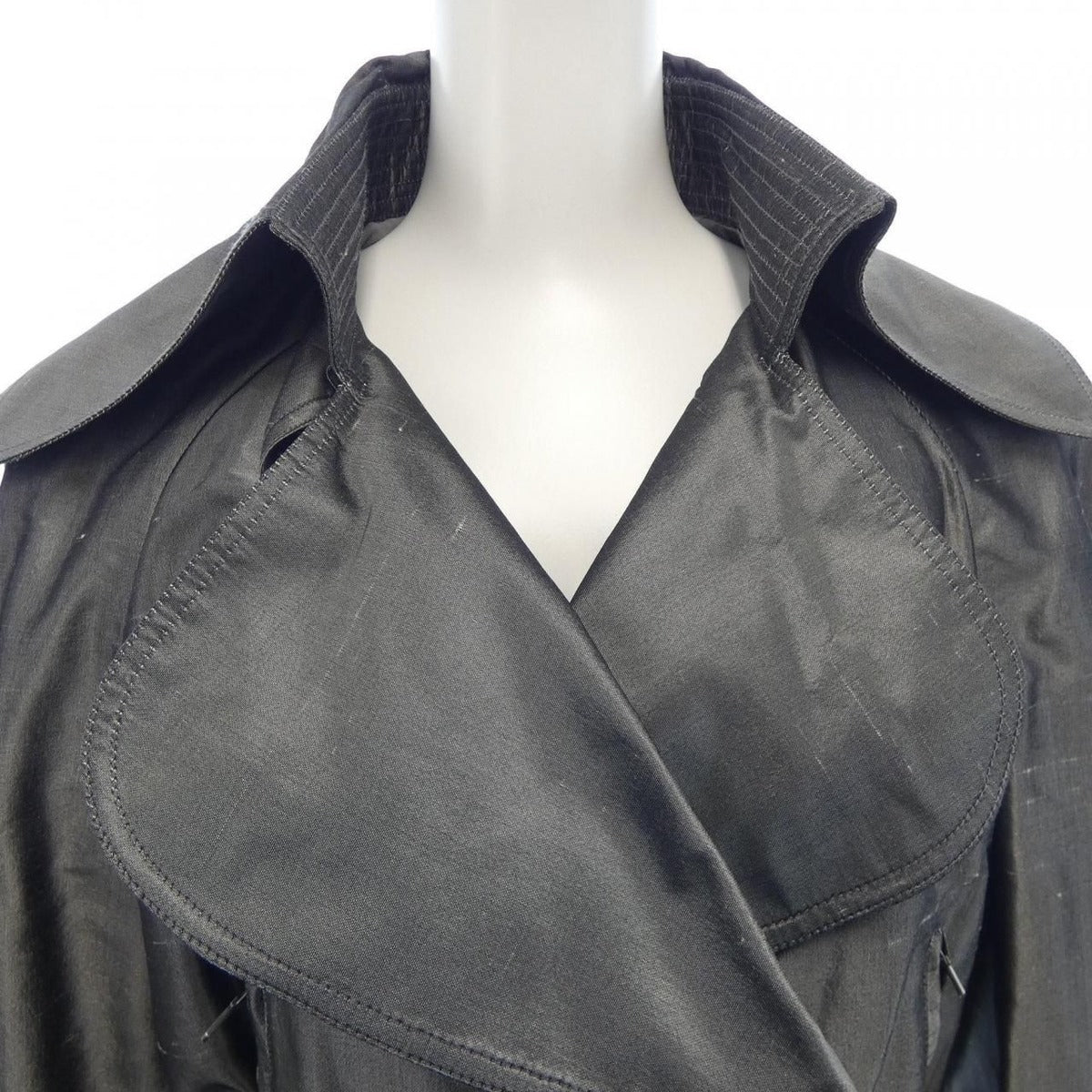 Chanel Coat Silk Gray — view 5