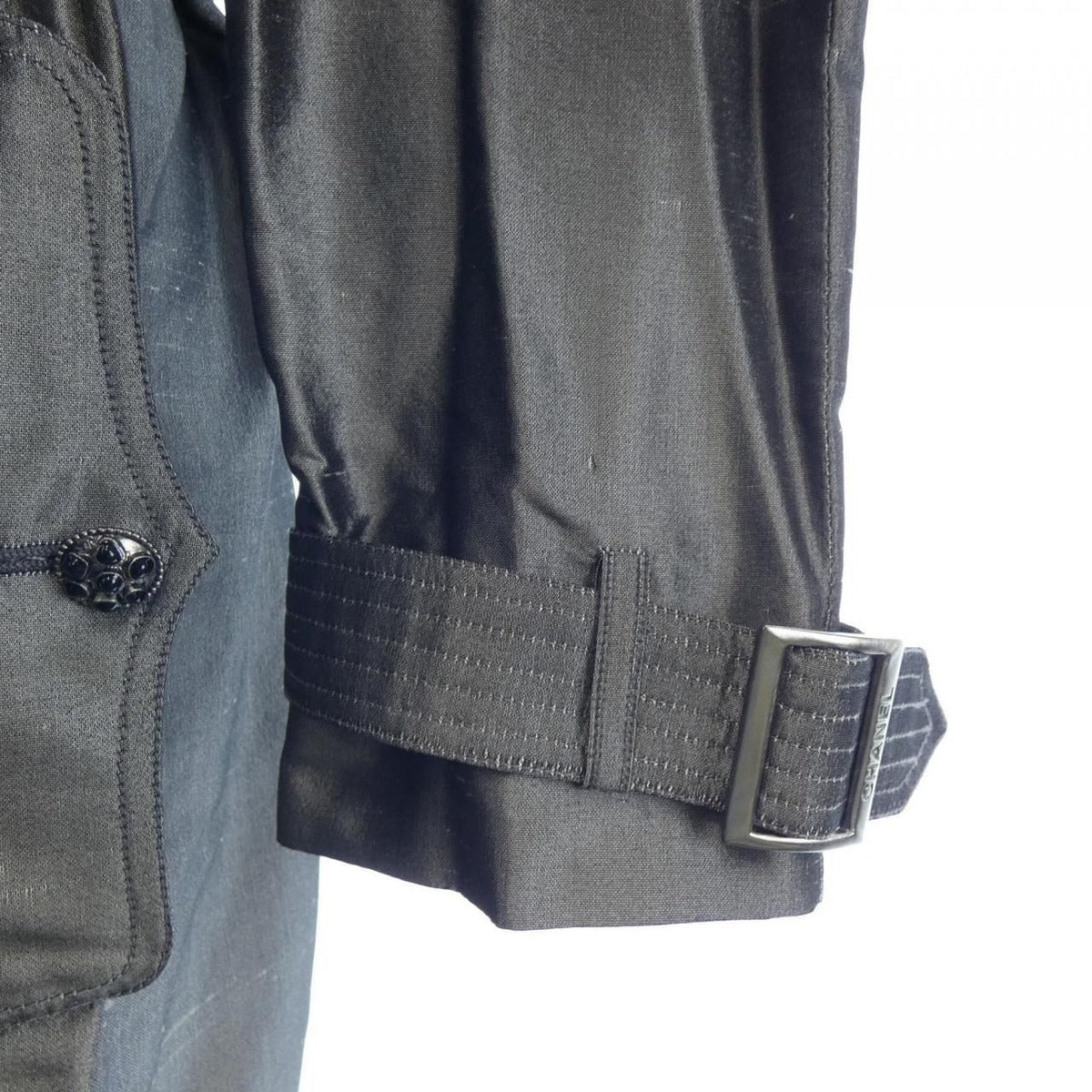 Chanel Coat Silk Gray — view 6