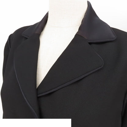 Chanel Jacket Black Wool Crown Button with Shoulder Pad 08A Top 40 — view 4