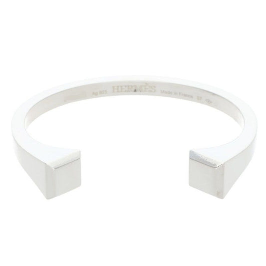 Hermes Clou de Forge Silver Bangle ST