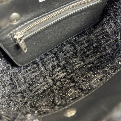 Balenciaga Bistro Xxs Basket Shoulder Bag Lame Black Tweed — view 13