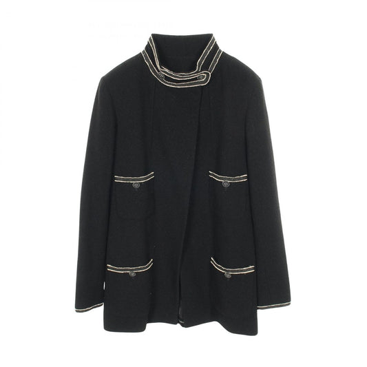 Chanel CC Logo Button Wool Jacket