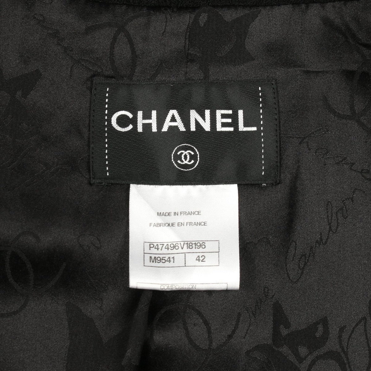 Chanel CC Logo Button Wool Jacket — view 3