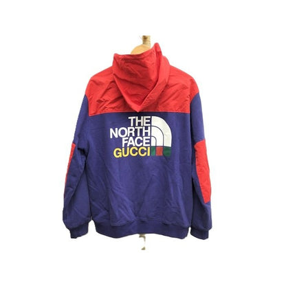 Gucci the North Face Zip-Up Hoodie Purple Red Cotton Nylon — view 2