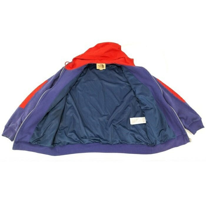 Gucci the North Face Zip-Up Hoodie Purple Red Cotton Nylon — view 7