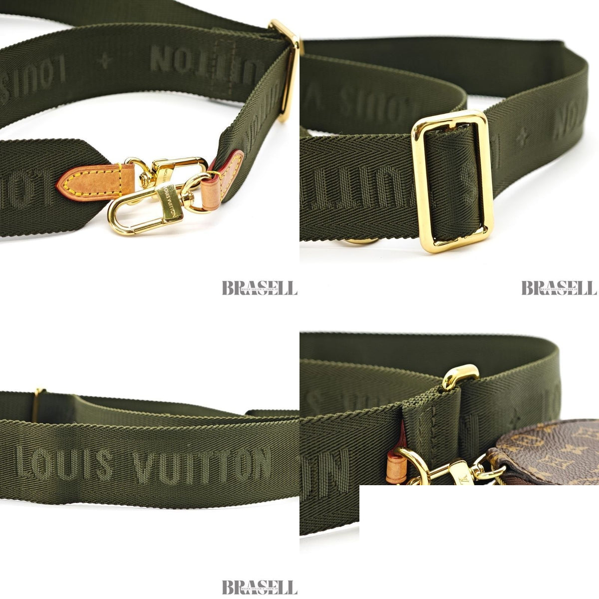 Louis Vuitton Multi Pochette Accessoires 2-Way Shoulder Bag Khaki Strap