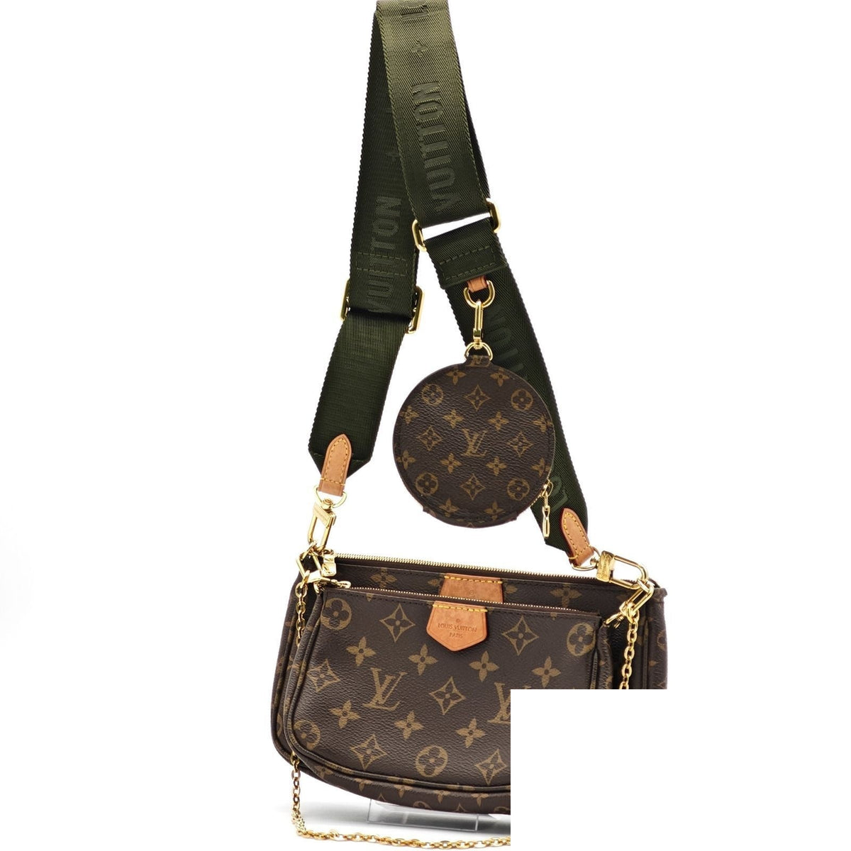 Louis Vuitton Multi Pochette Accessoires 2-Way Shoulder Bag Khaki Strap