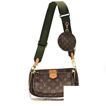 Louis Vuitton Multi Pochette Accessoires 2-Way Shoulder Bag Khaki Strap